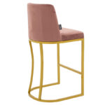 Bar Stool medium height Impartial I metal golden legs-velvet rotten apple - Слика 2