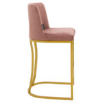 Bar Stool medium height Impartial I metal golden legs-velvet rotten apple - Слика 3