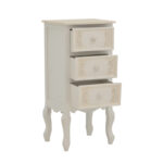 Pazlen Inart bedside table antique white color mdf 40x34.5x82cm - Image 3