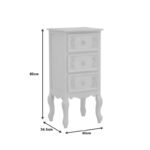 Pazlen Inart bedside table antique white color mdf 40x34.5x82cm - Image 6