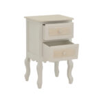 Bedside table Joliene Inart natural-antique white color mdf 40x34.5x64.5cm - Image 3