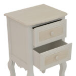 Bedside table Joliene Inart natural-antique white color mdf 40x34.5x64.5cm - Image 5