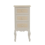 Bedside table Joliene Inart natural-antique white color mdf 40x34.5x82cm - Image 2