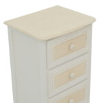 Bedside table Joliene Inart natural-antique white color mdf 40x34.5x82cm - Image 5