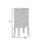Bedside table Joliene Inart natural-antique white color mdf 40x34.5x82cm - Image 6