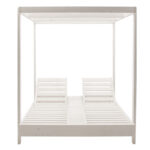 Pakoworld Dual 2-seater deckchair with whitel solid wood canopy - Image 2