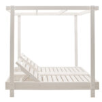 Pakoworld Dual 2-seater deckchair with whitel solid wood canopy - Image 3