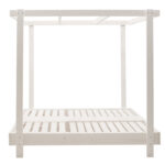 Pakoworld Dual 2-seater deckchair with whitel solid wood canopy - Image 4