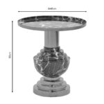 Side table Cogent Inart black-gold metal D46x50cm - Image 4