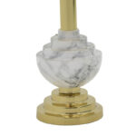Side table Cogent Inart marble grey-gold metal D41x44cm - Слика 3
