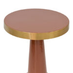 Side table Easyful Inart rotten apple-gold metal D40x65cm - Image 2