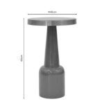 Side table Easyful Inart rotten apple-gold metal D40x65cm - Image 3