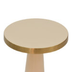 Side table Easyful Inart cream-gold metal D36x58cm - Image 2