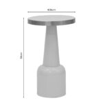 Side table Easyful Inart cream-gold metal D36x58cm - Image 4