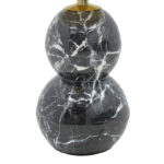 Side table Dearest Inart marble black-gold metal D41x57cm - Слика 3