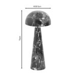 Floor lamp Flozer Inart Ε27 marble black metal D36.5x79cm - Слика 3