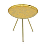 Side table Jacksie Inart gold metal D51x54cm - Image 2