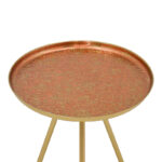 Side table Jacksie Inart bronze-gold metal D46x48cm - Image 2