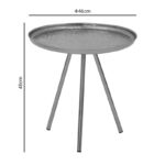 Side table Jacksie Inart bronze-gold metal D46x48cm - Image 4
