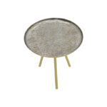Side table Jacksie Inart grey-gold metal D41x43.5cm - Image 2