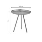 Side table Jacksie Inart grey-gold metal D41x43.5cm - Image 3