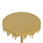Side table Fropio Inart gold metal D40x44cm - Слика 2