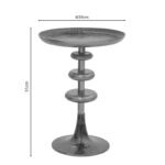 Side table Trego Inart gold-black metal D39x55cm - Слика 5