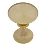 Side table Trego I Inart gold-white metal D33x42cm - Image 2
