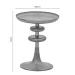Side table Trego I Inart gold-white metal D33x42cm - Image 5