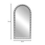 Mirror Pavlova Inart white pp 42x3.5x81cm - Image 2