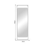 Mirror Piza Inart white iron glass 45x2x140cm - Слика 2