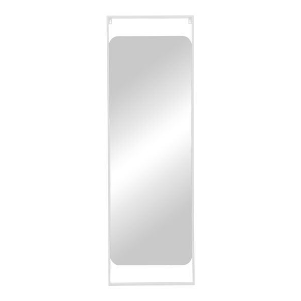 Mirror Piza Inart white iron glass 45x2x140cm