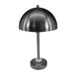 Table lamp Lustrous Inart E27 silver metal D25x42cm