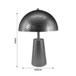 Table lamp Ambient Inart E27 silver metal D30x44cm - Image 2