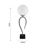 Table lamp Pinnacle Inart E27 gold metal-glass D20x65cm - Image 2