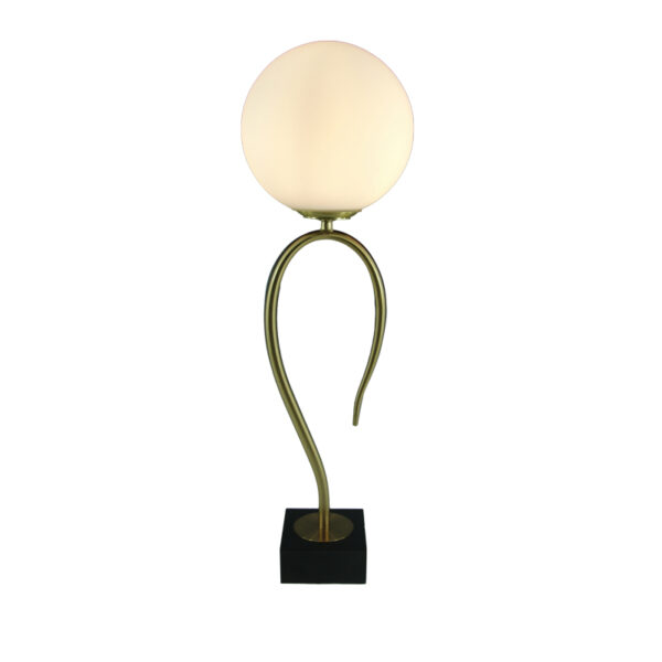 Столна ламба Pinnacle Inart E27 златна метал-стакло D20x65cm