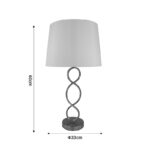 Table lamp Grezial Inart E27 gold metal-white fabric D33x60cm - Слика 2