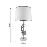 Table lamp Astral Inart E27 gold metal-white fabric D35x68cm - Слика 2