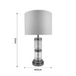Table lamp Wenxie Inart E27 gold metal-marble-beige fabric D32x53cm - Слика 2