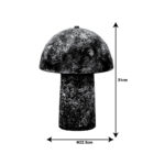 Table lamp Bonbi Inart E27 black ceramic D22.5x31cm - Image 2