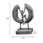 Table decoration Dale Inart natural mango wood-aluminum 19x9x28cm - Image 2