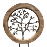 Table decoration tree Krom Inart natural mango wood-aluminum iron 30.5x9x44cm - Слика 2