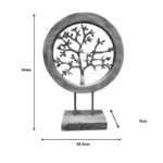 Table decoration tree Krom Inart natural mango wood-aluminum iron 30.5x9x44cm - Слика 3
