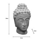 Table decoration buddha Rolia Inart grey terracotta 16x16x28cm - Image 2
