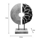 Table decoration Ostor I Inart natural-black mango wood-iron 30.5x9x41cm - Image 2