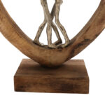Table decoration heart Vrame Inart natural mango wood-aluminum 32x9x35cm - Image 4