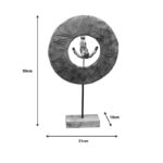 Table decoration Manny Inart natural mango wood-aluminum 31x18x50cm - Слика 3