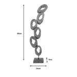 Table decoration Sametro Inart natural mango wood-iron 24x9x85cm - Слика 2