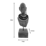 Ebia Inart bust mango wood-metal in walnut shade 17x12.5x44cm - Слика 2