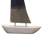 Table decoration ship Elize Inart white-grey-blue mango wood-iron 30.5x5x48.5cm - Image 2